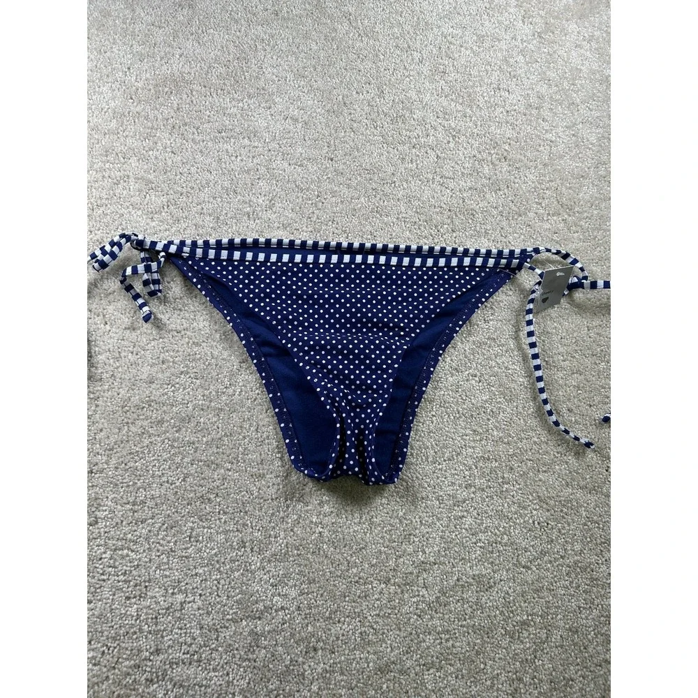 Missimo Swimwear‎ Women's Navy Blue M Cheeky Polka Dot Bikini Bottom